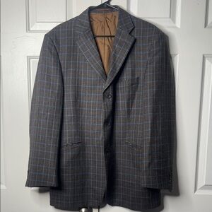 Men's Brown Plaid Blazer